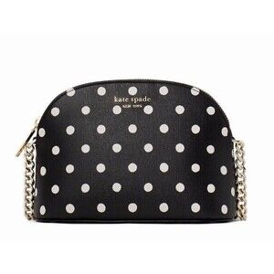New Kate Spade Spencer Sunshine Dot Small Dome Crossbody Black Multi